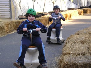 Potty racing with Levi and Asher