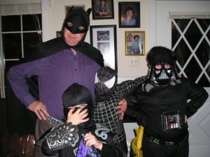 Fatman, accompanied by the Legion of Junior Super-Villains