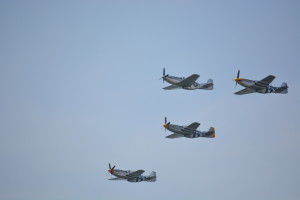 North American P-51 Mustang fighters